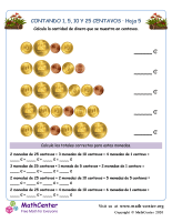 Contando 1, 5 , 10 y 25 centavos (5) (Argentina)