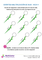 Multiplicación Divertida Para 10X10 Hoja 4