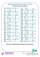 Multiplicación Hasta 5X5 Hoja 4