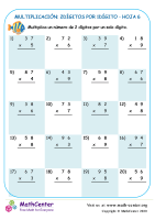 Multiplicación: 2Dígitos Por 1Dígito Hoja 6