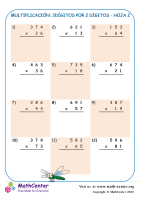 Multiplicación: 3Dígitos Por 2 Dígitos Hoja 2