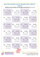 Multiplicación: Hasta 100 (2Pd) Por 1 Dígito Hoja 1