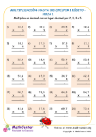 Multiplicación: Hasta 100 (1Pd) Por 1 Dígito Hoja 1