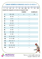 Sumar números romanos hasta 12