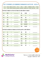 Leer y escribir números romanos hasta 50