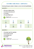 Factores Y Múltiplos - Acertijos 1