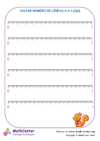 Rectas numéricas 0 a 1 (2 pd) N° 3