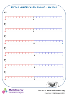 Recta numérica: Del -1 hasta 1 N° 4