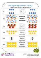 Mayor, Menor E Igual Hoja 4