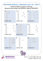Contando Decenas Y Unidades Hasta 20 Hoja 1