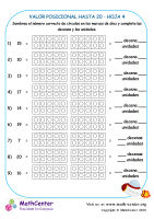 Valor Posicional Hasta 20 Hoja 4