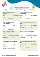 Área Y Perímetro Examen 3