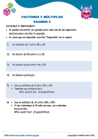 Factores Y Múltiplos Examen 3