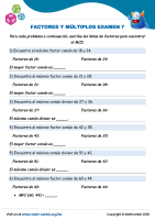 Factores Y Múltiplos Examen 7