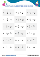 Equivalencia De Fracciones Examen 1