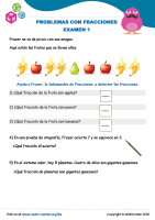 Problemas Con Fracciones Examen 1