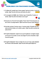 Problemas Con Fracciones Examen 3