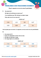 Problemas Con Fracciones Examen 4