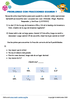 Problemas Con Fracciones Examen 7