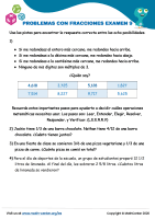 Problemas Con Fracciones Examen 9