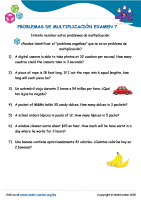 Problemas De Multiplicación Examen 7