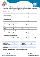 Números Negativos Examen 1