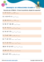 Jerarquía De Operaciones Examen 2