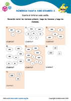 Números Hasta 1000 Examen 3