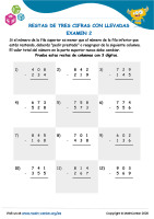 Restas De Tres Cifras Con Llevadas Examen 2