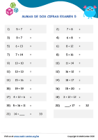 Sumas De Dos Cifras Examen 5