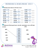 Redondeando Al 100 Más Cercano Hoja 4