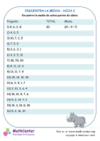 Encuentra La Media - Hoja 2