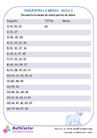 Encuentra La Media - Hoja 3