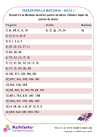 Encuentra La Mediana - Hoja 1