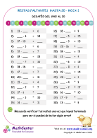 Restas Faltantes De20 Hoja 2