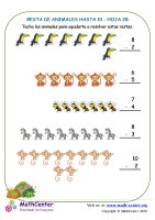 Sustracción De Animales Hasta 10 Hoja 2B