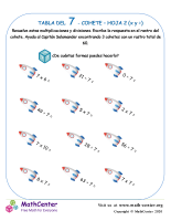 7 Tabla de multiplicar - Cohete - Hoja 2 (X y ÷)