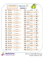 11 Prueba de tablas de multiplicar 2