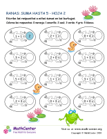 Adición De Ranas Entre 5 Hoja 2