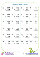 3 Dígito - Suma - Hoja 6
