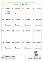 3 Dígito - Suma - Hoja 8