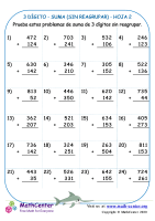 3 Dígito - Suma (Sin Reagrupar) - Hoja 2