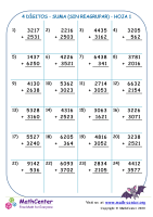 4 Dígito - Suma (Sin Reagrupar) - Hoja 1