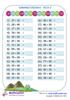 Sumas mentales de decenas - Hoja 2
