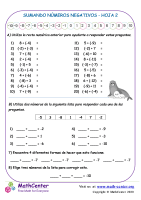 Sumando Números Negativos Hoja 2