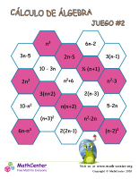 Juego de cálculo de álgebra N° 2