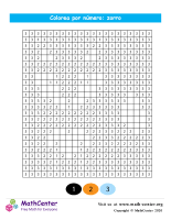 Cuadrícula para Colorear por números - Zorro