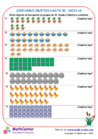 Contando Objetos Hasta 30 Hoja 1A
