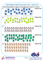 Contando Objetos Hasta 40 Hoja 2A