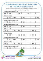 Contando Hacia Adelante Y Hacia Atrás De A Múltiplos De Diez Hoja 1
